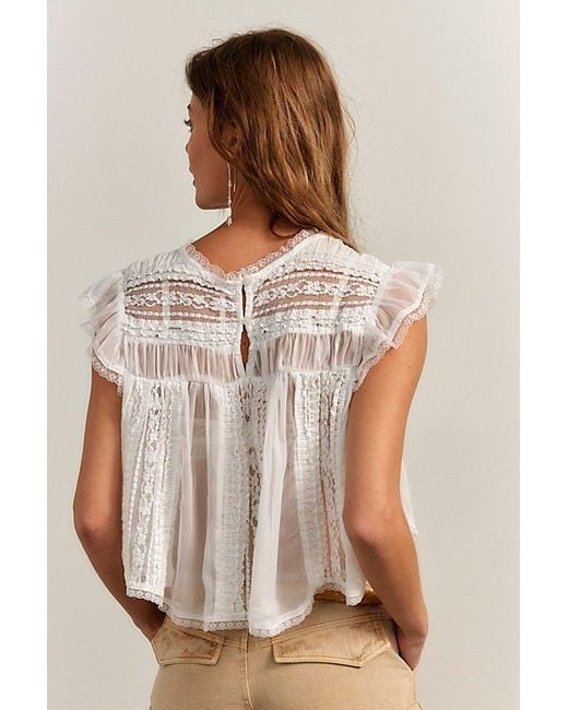 Free People Brown Sun Drenched Blouse