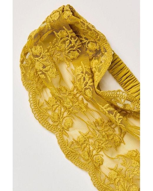 Free People Yellow Xl Solana Lace Headband