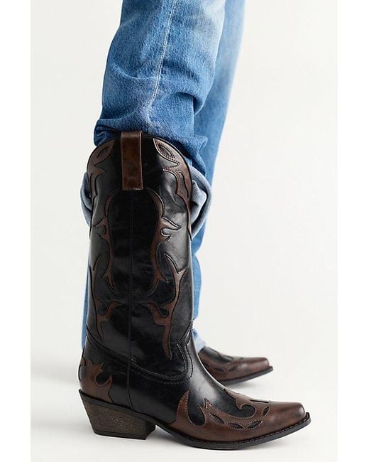 Matisse Blue Wylie Vegan Western Boots