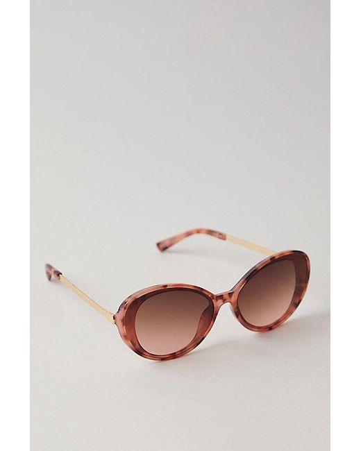 Free People Brown Danielle Round Sunglasses