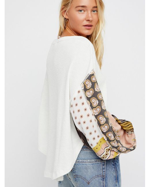 Free People White We The Free Blossom Thermal Top