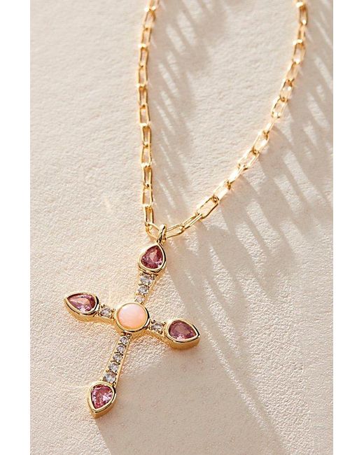 Joy Dravecky Jewelry Natural Camille Cross Necklace