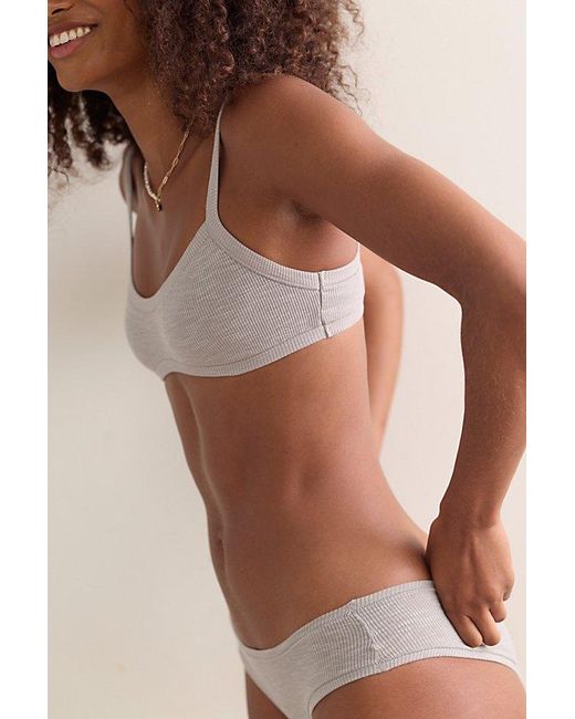 Intimately By Free People Brown Throw On Rib Bralette By