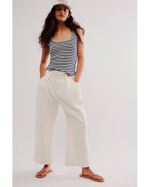 Free People Natural Sweet Talk Chino Trousers