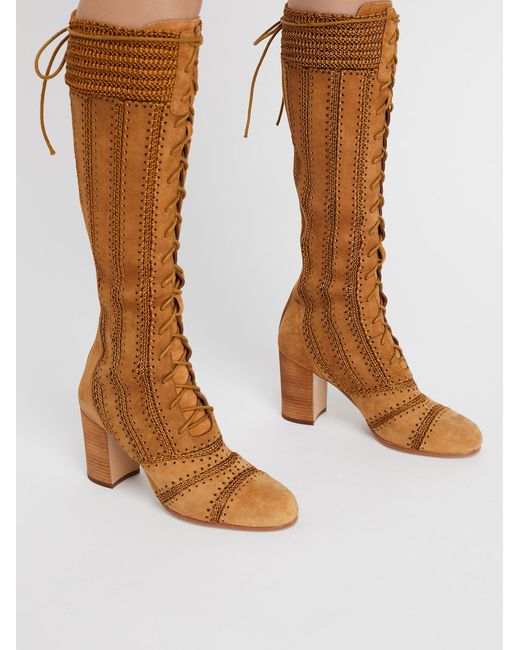 Free People Blaire Lace-up Boots in 