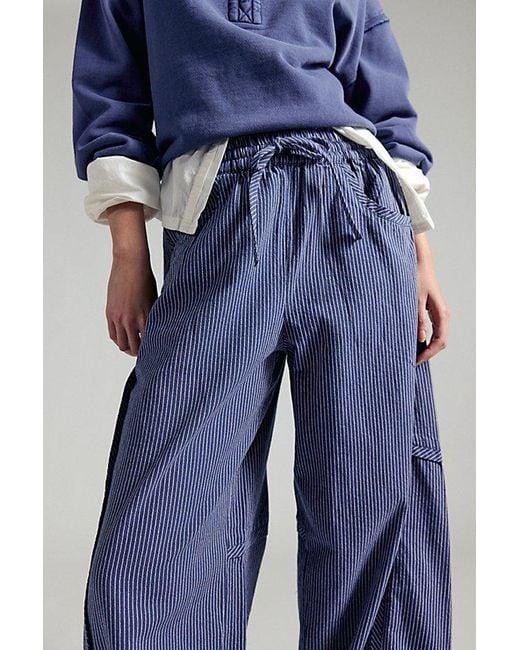 Free People Blue Something Good Pull-On Barrel Pants
