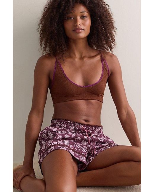 Intimately By Free People Red Sweet Point Seamless Longline Bralette By