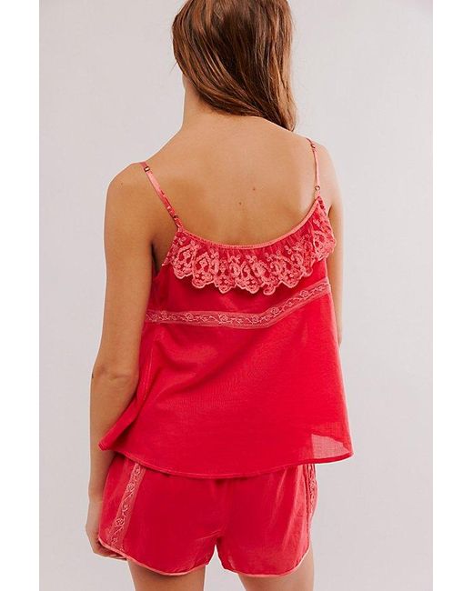 Intimately By Free People Red Bring It Back Short Set
