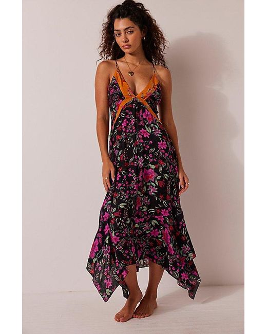 Free People Multicolor There She Goes Printed Maxi Slip