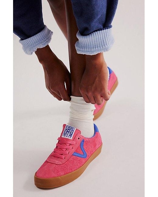 Vans Pink Sport Low Suede Sneakers