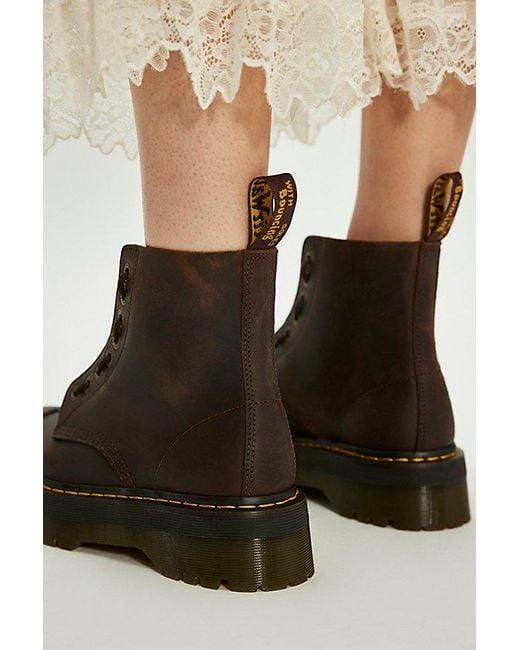 Dr. Martens White Sinclair Zip Front Boots