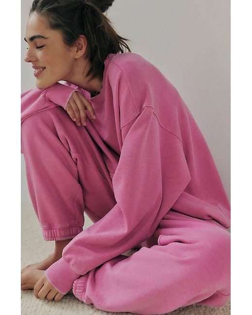 Free People Pink Slow It Down Joggers