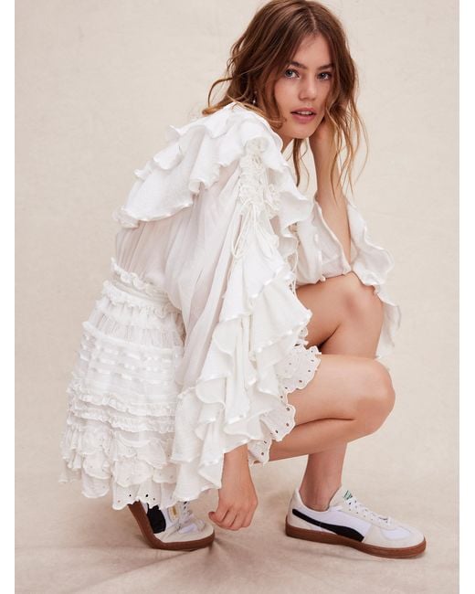 Free People Fillyboo Lotus Mini Dress in White | Lyst
