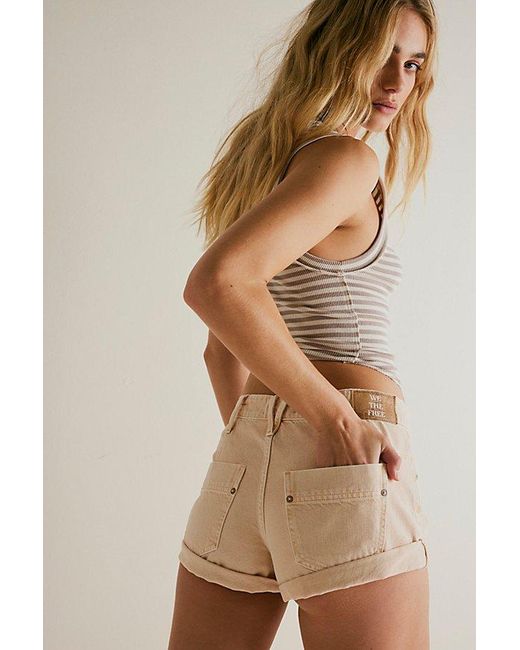 Free People Multicolor We The Free Beginner's Luck Slouch Shorts