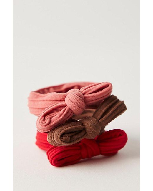 Free People Red On Point Hair Tie Pack Of 3