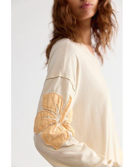 Ragabond Natural Hibiscus Moon Long Sleeve Tee
