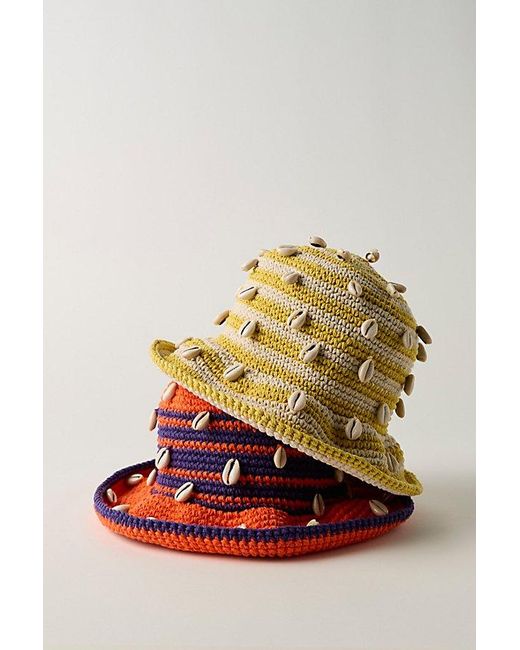 Beta Astral Multicolor Beta Al Pora Stripes And Shells Hat By