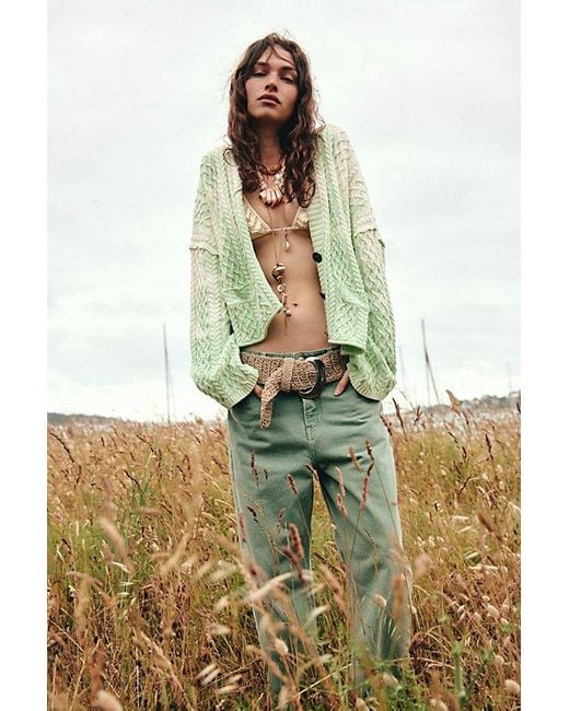 Free People Natural Deep Trance Dropped Boyfriend Jeans