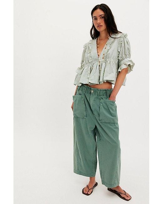 Free People Gray Miley Cotton Top