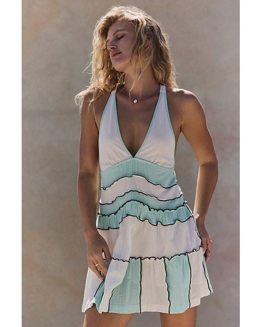 free-est Multicolor Cora Cotton Mini Dress By