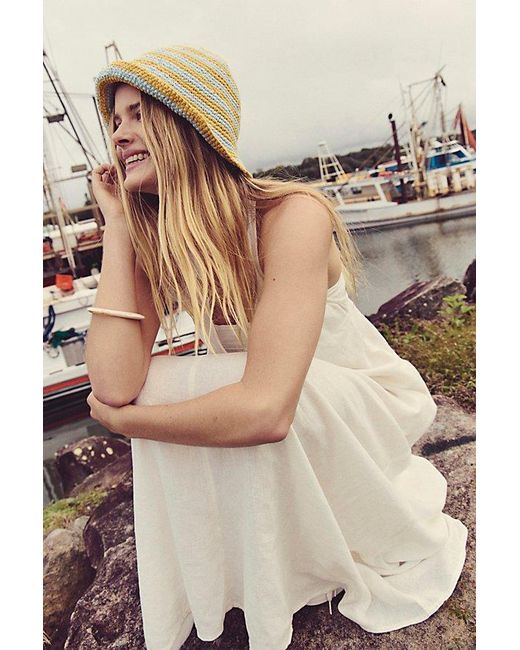 free-est Multicolor Sandshell Linen Easy Does It Maxi Dress By
