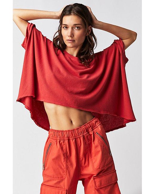 Free People Red We The Free Cc Tee
