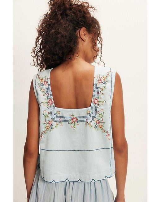 Free People Blue Garden Wall Top