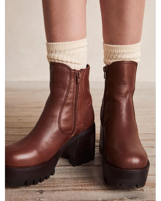 Rubber Preston Platform Ankle Boots 