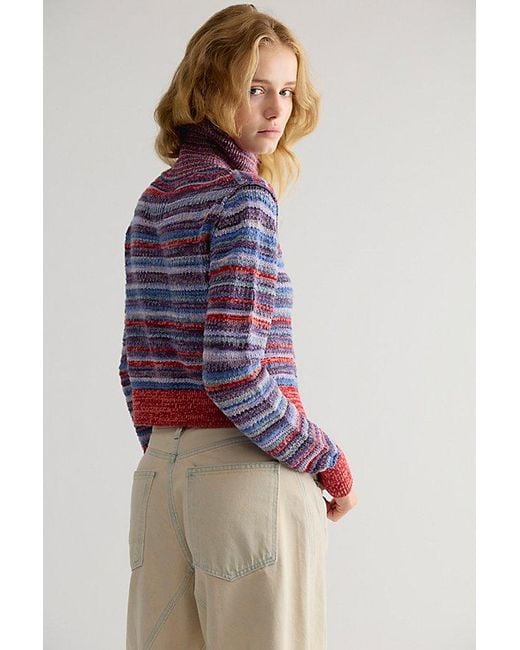 Free People Purple We The Free Alyson Striped Cardi