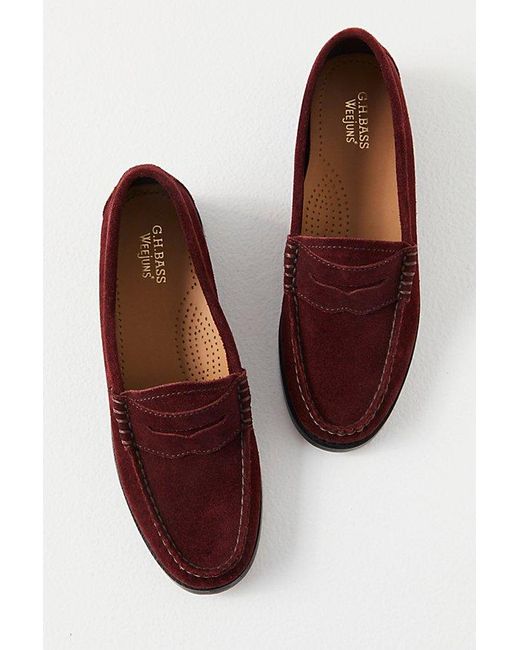 Free People Red G. H. Bass Whitney Loafer