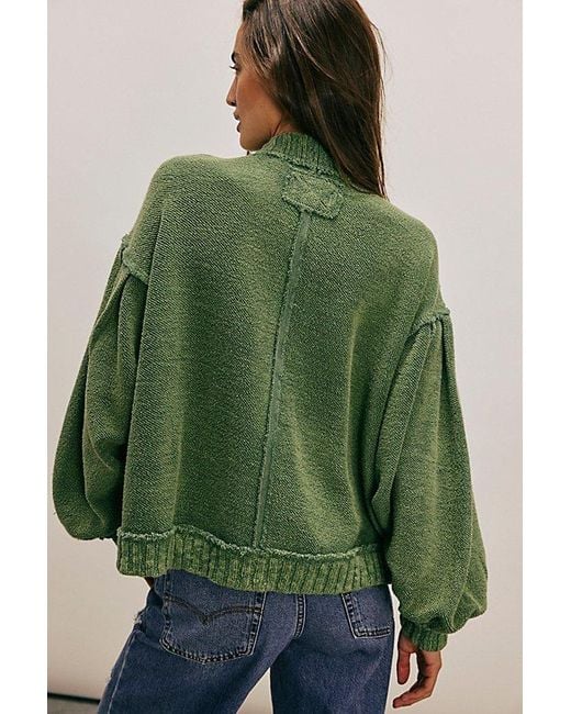 Free People Green Cozy In This Cardi