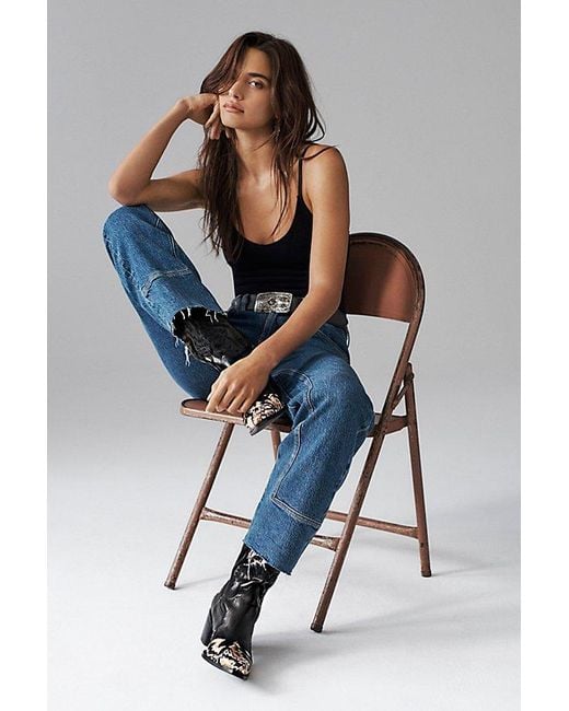 Jeffrey Campbell Black Dagget Charmer Western Boots