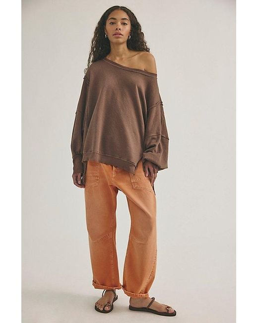 Free People Brown We The Free Camden Sweatshirt