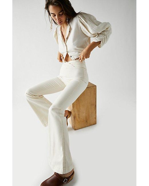 Free People Natural We The Free Venice Beach Flare Jeans