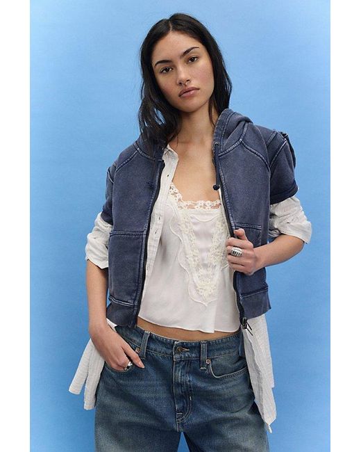 Free People Blue Summer Sweatshirt