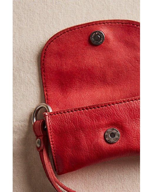 Free People Red Leather Bag Lanyard
