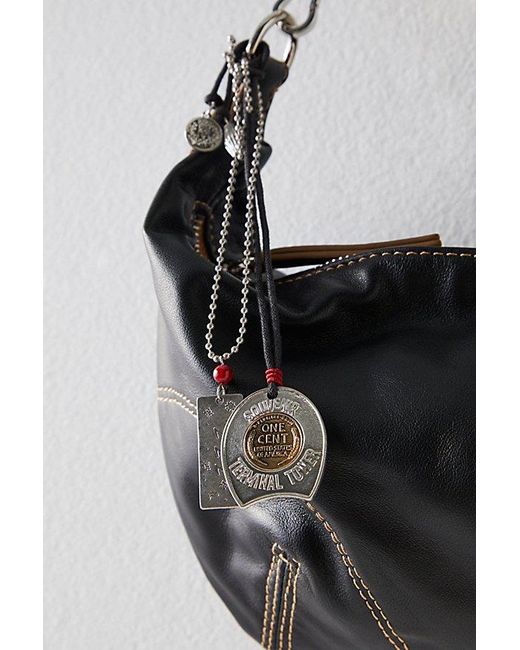 Free People Black Lucky Penny Bag Charm