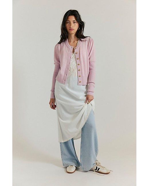 Free People Gray Sloane Cashmere Cardigan