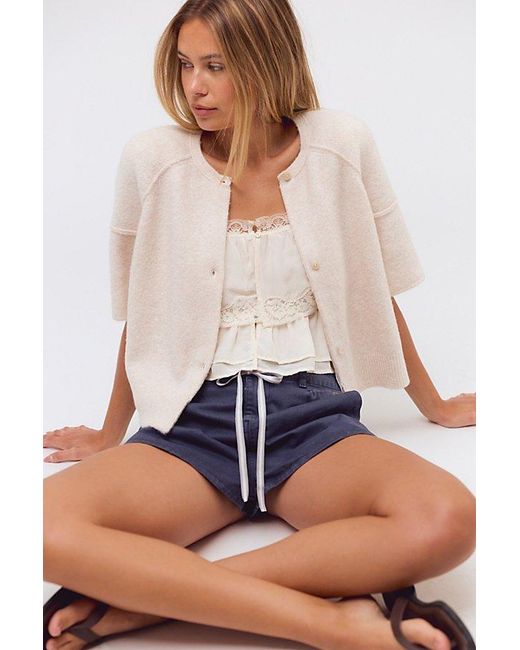 Free People Blue See Me Softspun Cardigan