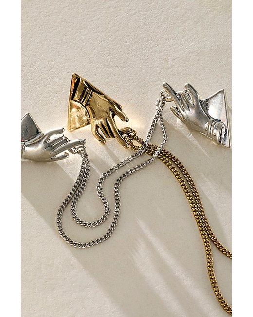 Free People Helping Hands Pin Set in Natural | Lyst UK