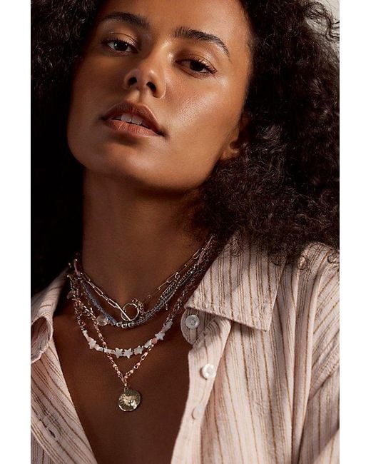 Free People Brown Starry Layer Necklace