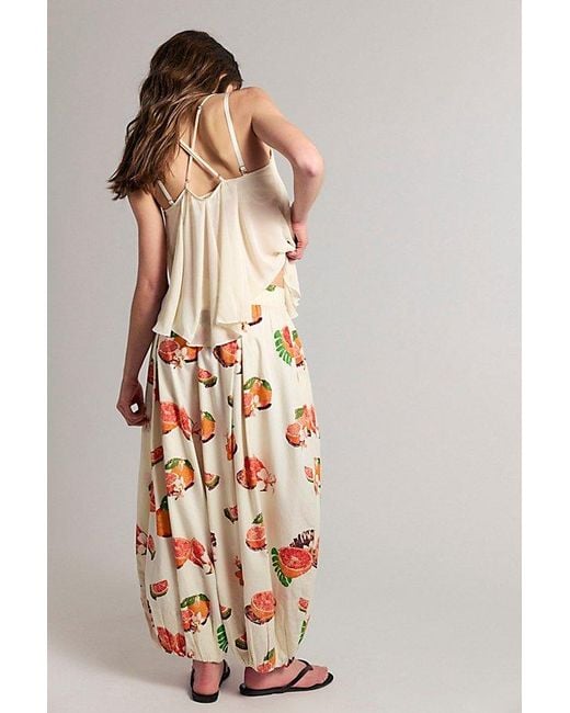 Free People Multicolor Moonflower Printed Pull-On Balloon Pants