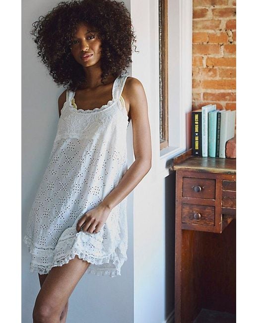 Free People Multicolor Dream Haze Embroidered Nightie