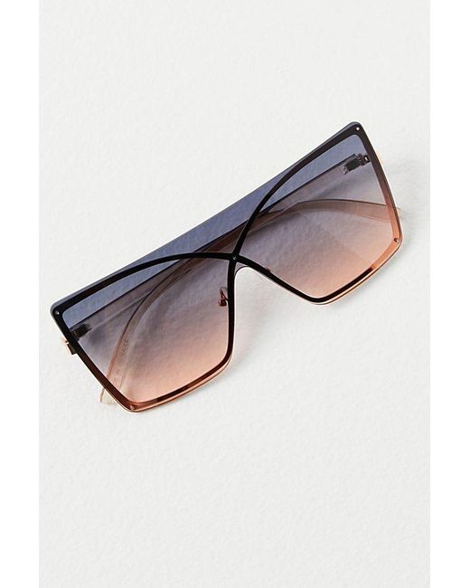 Free People Multicolor Now You See Me Shield Sunglasses At In Dusk