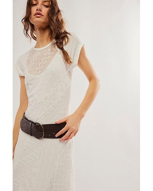 Free People Natural Cypress Lace Maxi At In Optic White, Size: Xs