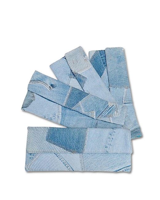 Garbage Soup Blue Upcycled Denim Patchwork Clutch Selected By