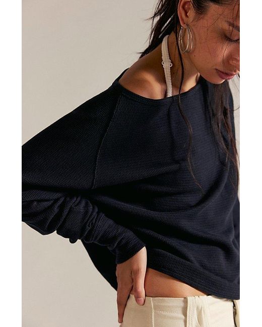 Free People Black Jess Long Sleeve