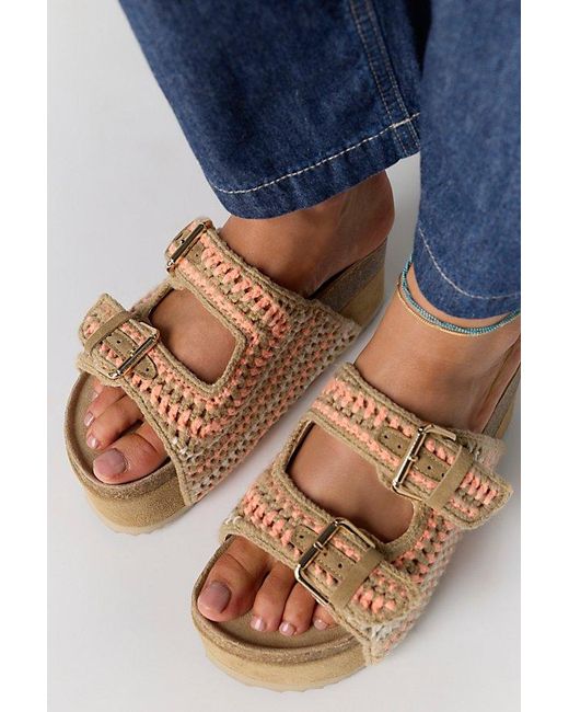 INTENTIONALLY ______ Blue Spring Breaker Flatform Sandals By