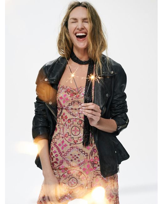 Free People Jealousy Leather Moto Jacket By We The Free In Black Save 4 Lyst