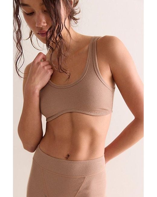Nudea Brown The Organic Cotton Dip Front Bralette